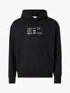 Calvin Klein MIXED PRINT STENCIL Erkek Siyah Hoodie