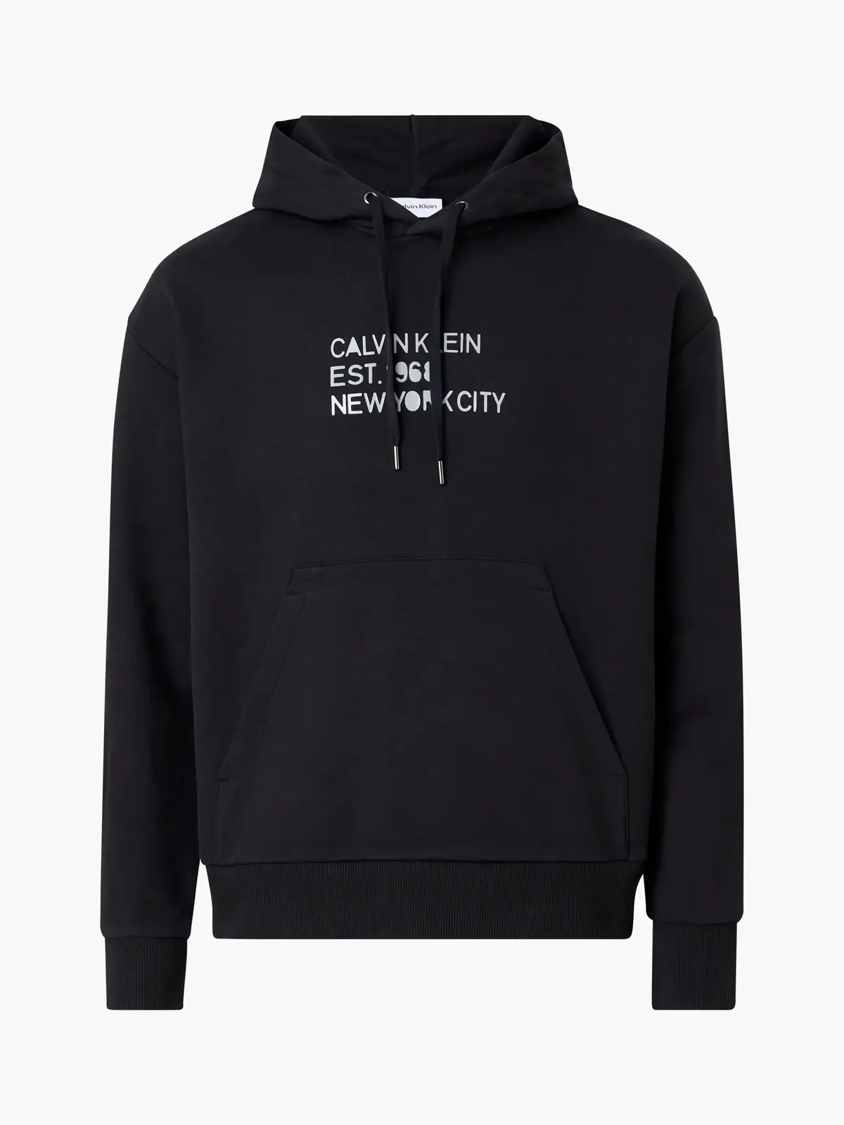 Calvin Klein MIXED PRINT STENCIL Erkek Siyah Hoodie