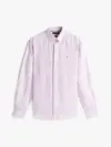 Tommy Hilfiger LINEN ESSENTIAL STRI, 0D1 Pembe Erkek Gömlek