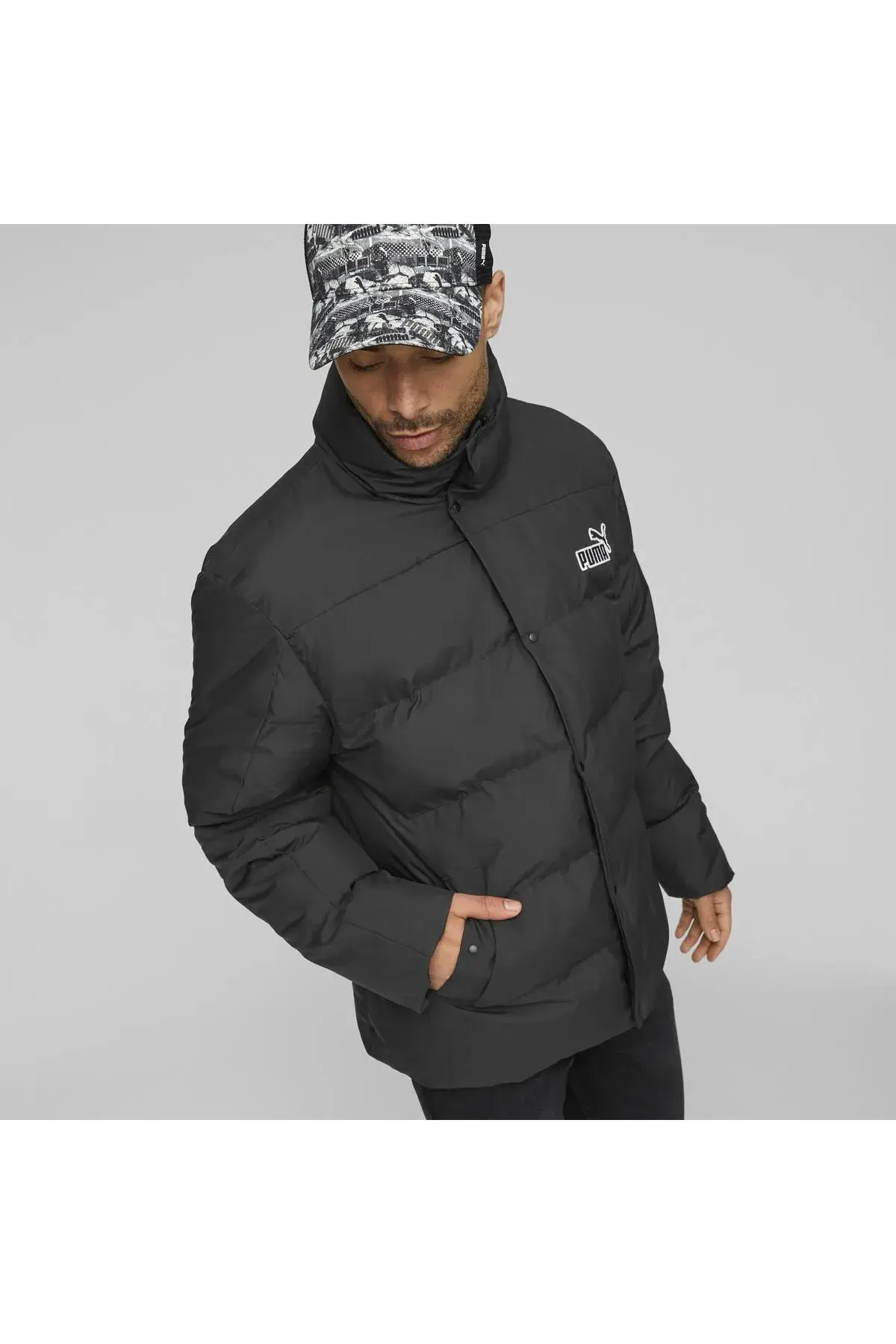 Puma Better Polyball Puffer Siyah Erkek Kapüşonlu Şişme Mont