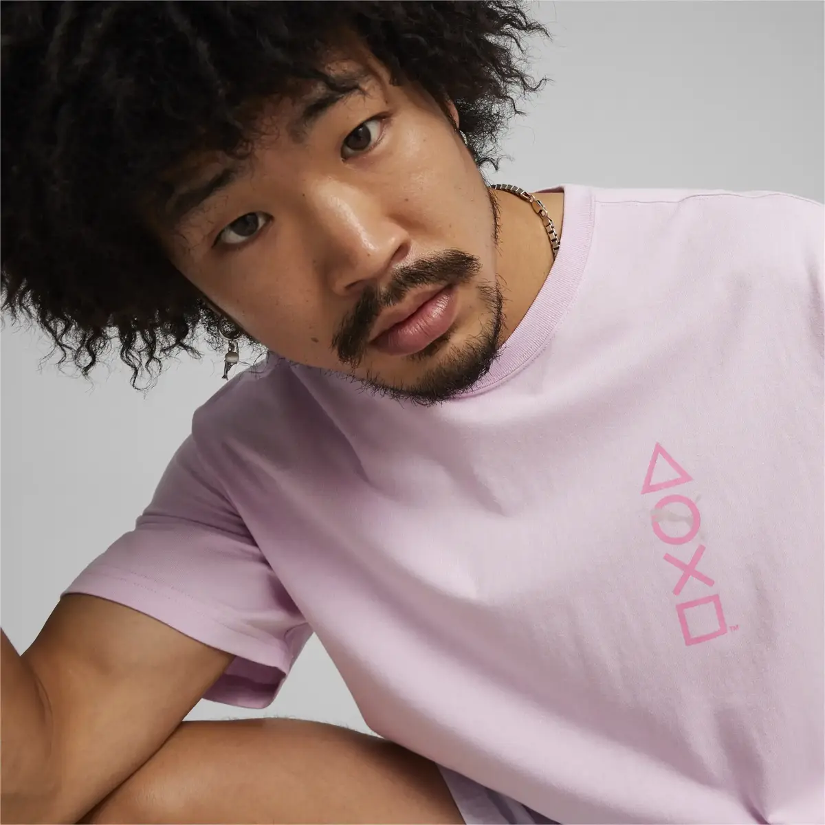Puma X PLAYSTATION Elevated Tee Lila Erkek T-Shirt