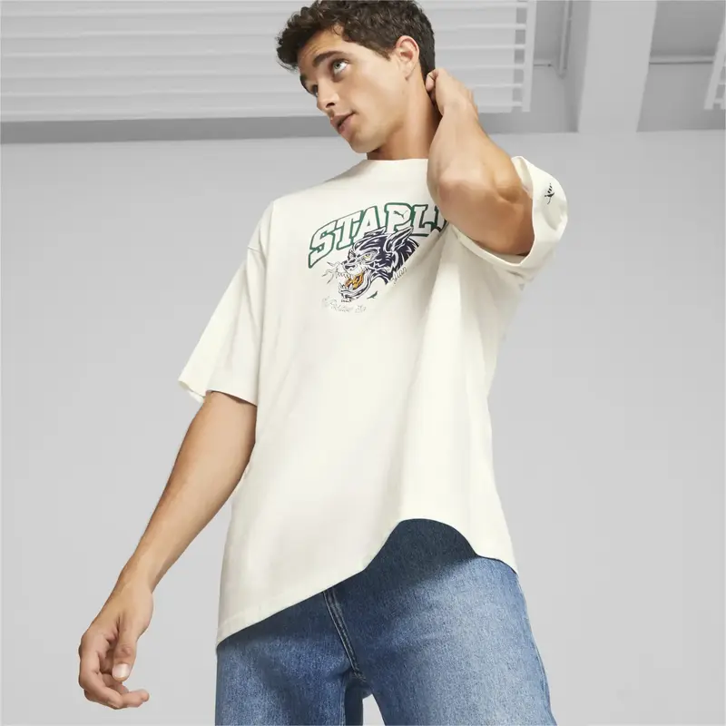 PUMA X STAPLE Graphic Tee Beyaz Erkek T-Shirt