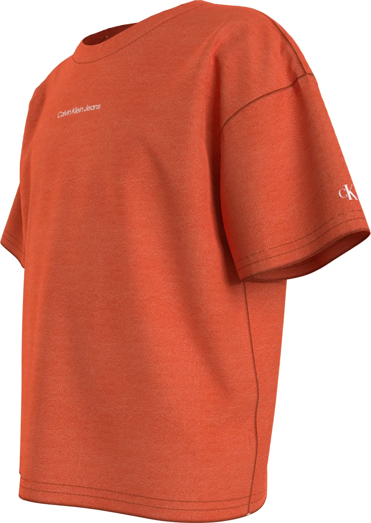Calvin Klein CKJ LOGO BOXY T-SHIR Kadın Turuncu T-Shirt
