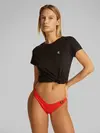 Calvin Klein DELTA BIKINI Kırmızı Kadın Brezilya Bikini Altı