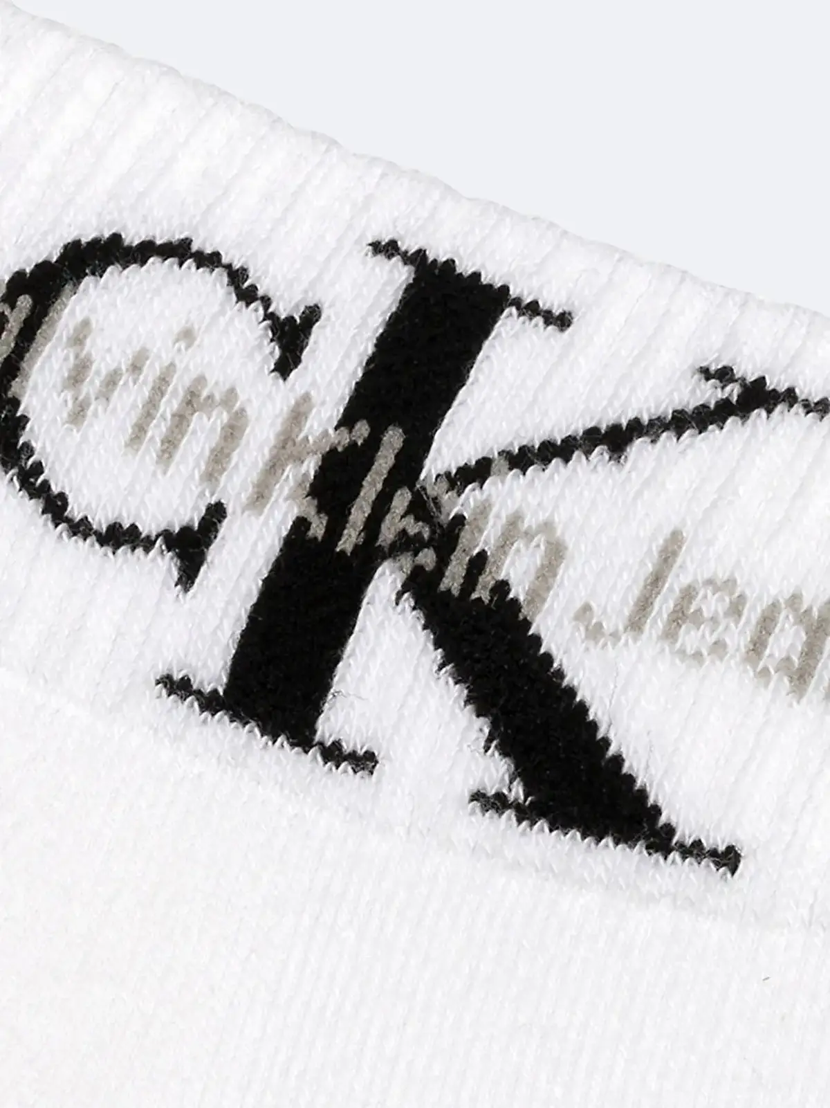 Calvin Klein CKJ MEN QUARTER 2P MONOGRAM Erkek Beyaz Çorap