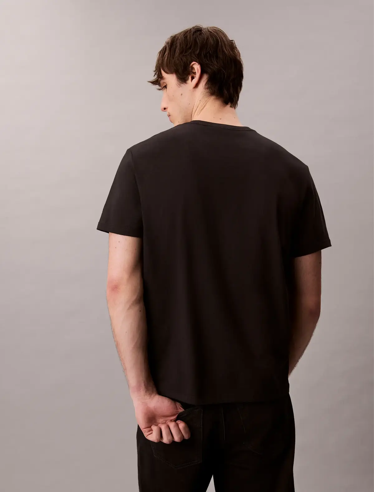 Calvin Klein SS 20S TC FLAGSHIP C, UB1 Siyah Erkek T-Shirt