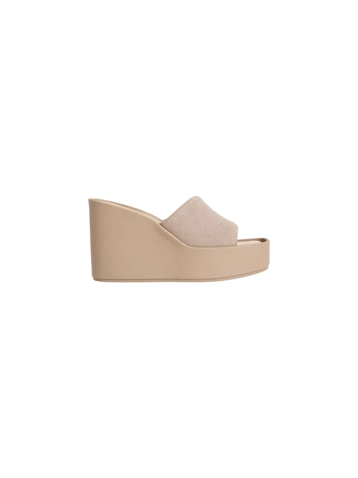 Calvin Klein WEDGE 70 SNDL CANV, PBO Bej Kadın Sandalet