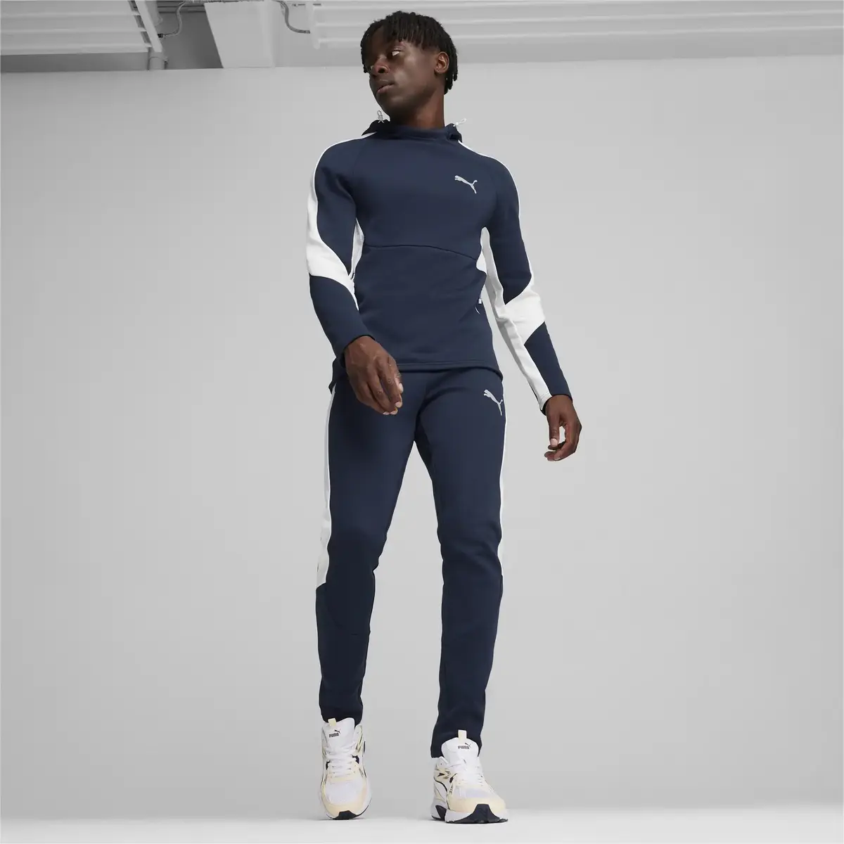 Puma EVOSTRIPE Pants DK Lacivert Erkek Eşofman Altı