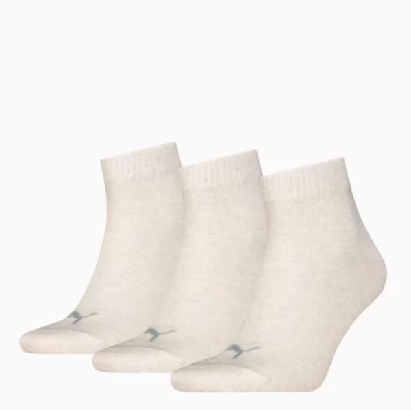 PUMA UNISEX QUARTER PLAIN 3P Bej Unisex Çorap