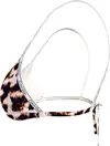 Calvin Klein TRIANGLE-RP-PRINT Kadın Kahverengi Bikini Üstü