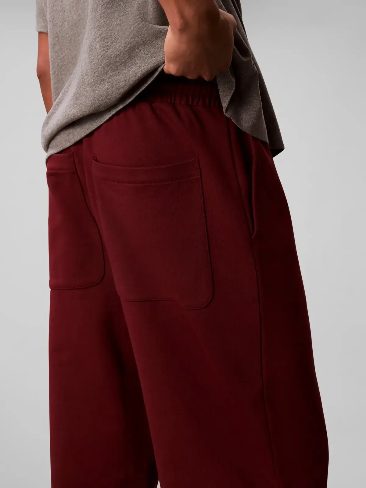 Calvin Klein PREMIUM TERRY CK Bordo Erkek Eşofman Alt