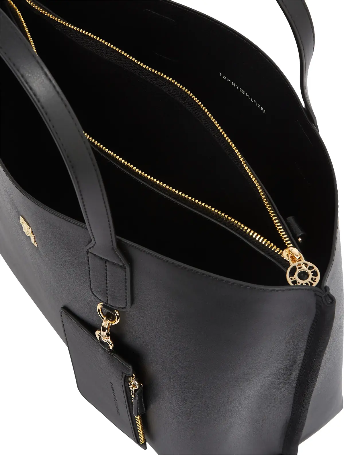 Tommy Hilfiger TH DISTINCT SATCHEL, BDS Siyah Kadın Çanta & Cüzdan