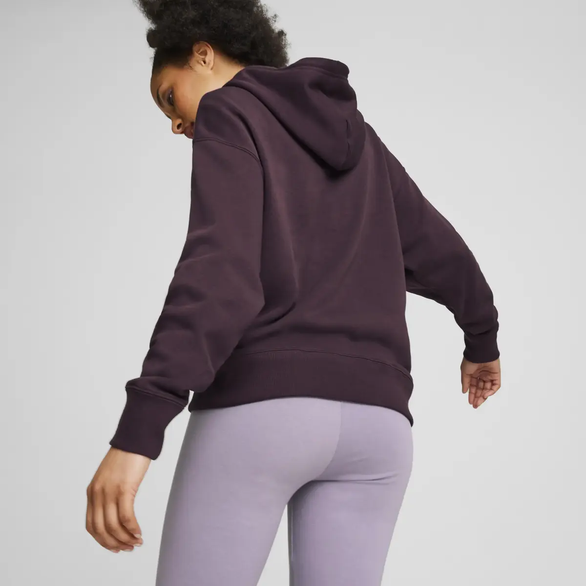 Puma CLASSICS Shiny Logo Hoodie (S) TR Mor Kadın Sweatshirt