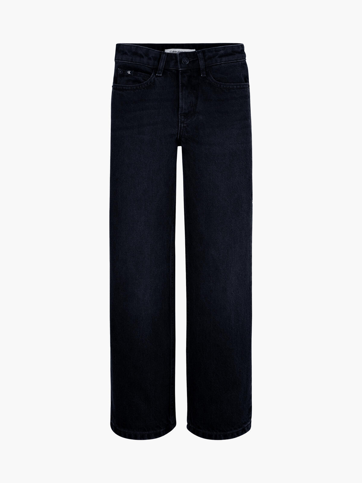 Calvin Klein WIDE LEG WASHED BLAC Kadın Antrasit Kot Pantolon