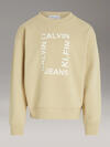 Calvin Klein MAXI HERO FLOCK LOGO, RAE Çocuk Bej Sweatshirt