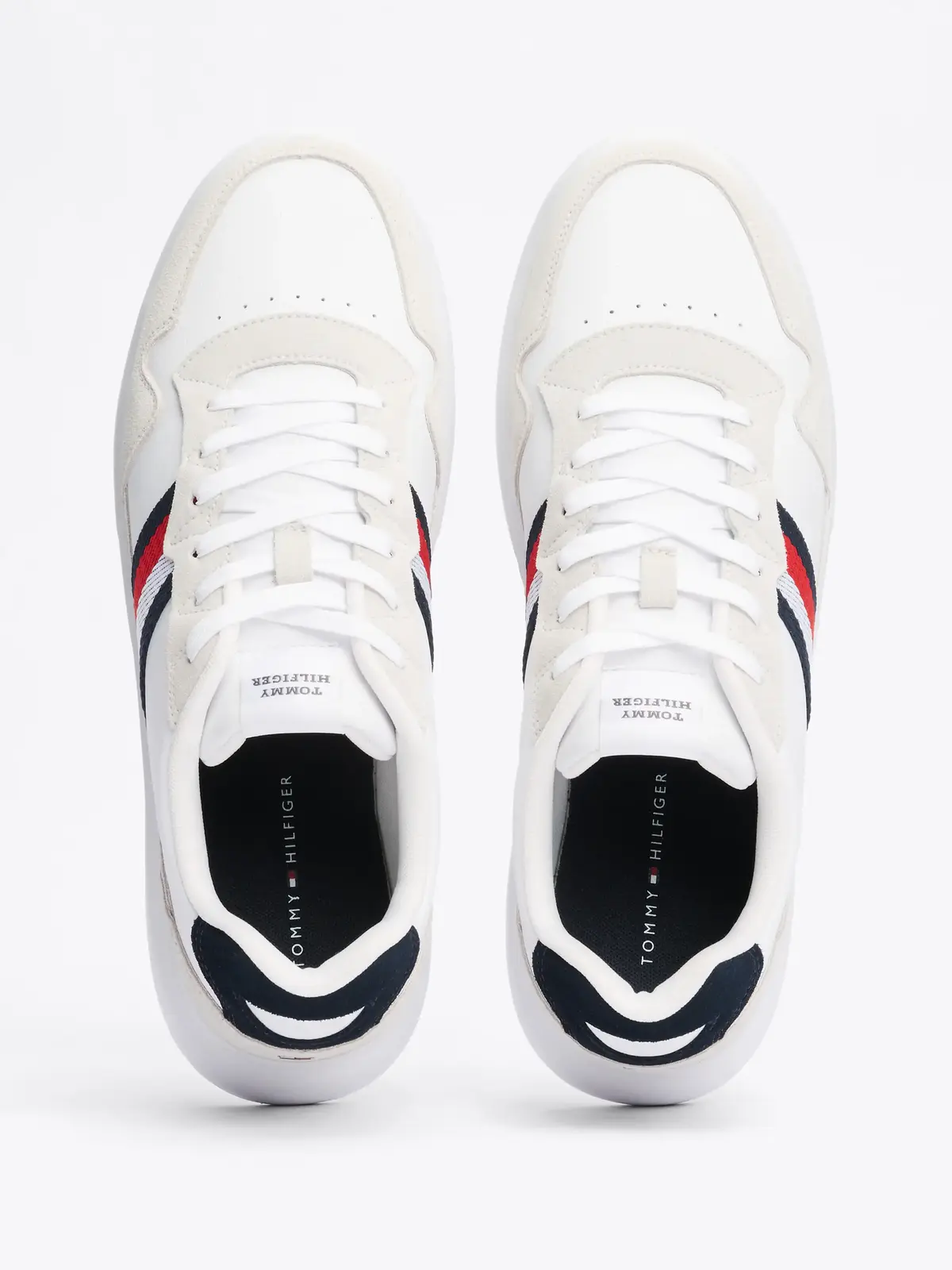 Tommy Hilfiger LIGHT CUPSOLE LTH MI, 0K6 Beyaz Erkek Spor Ayakkabı & Sneaker