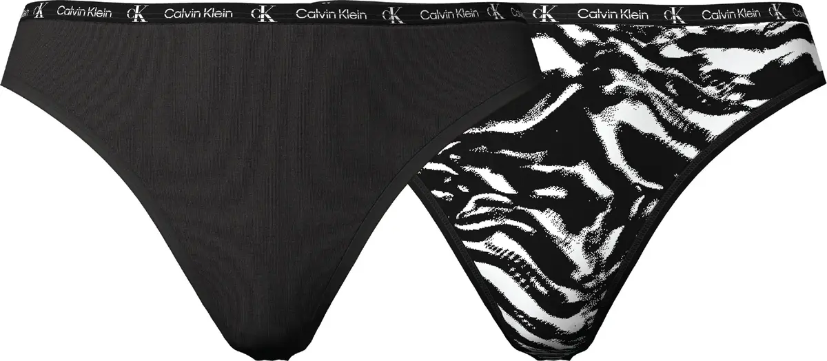 Calvin Klein MODERN THONG 2PK Kadın Siyah Tanga Set