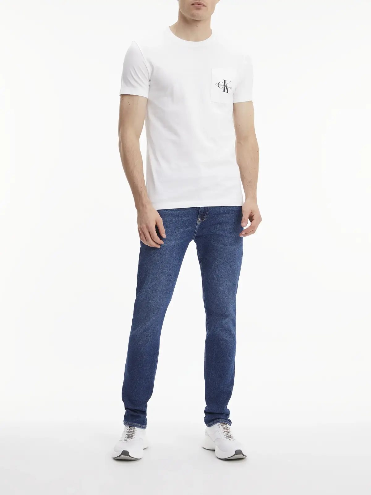 Calvin Klein Beyaz Erkek T-Shirt & Polo
