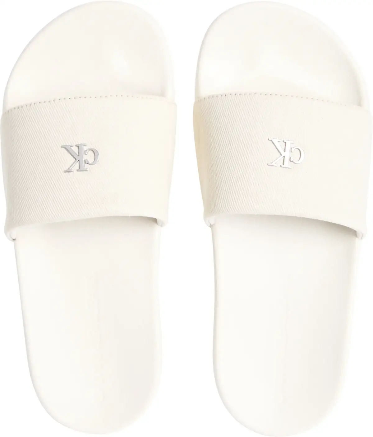 Calvin Klein SLIDE MONOGRAM HARDW, AEO Krem Kadın Terlik