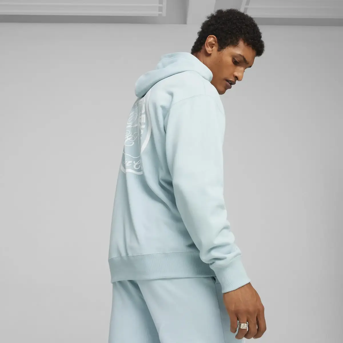 PUMA X PTC Graphic Hoodie Turkuaz Erkek Hoodie