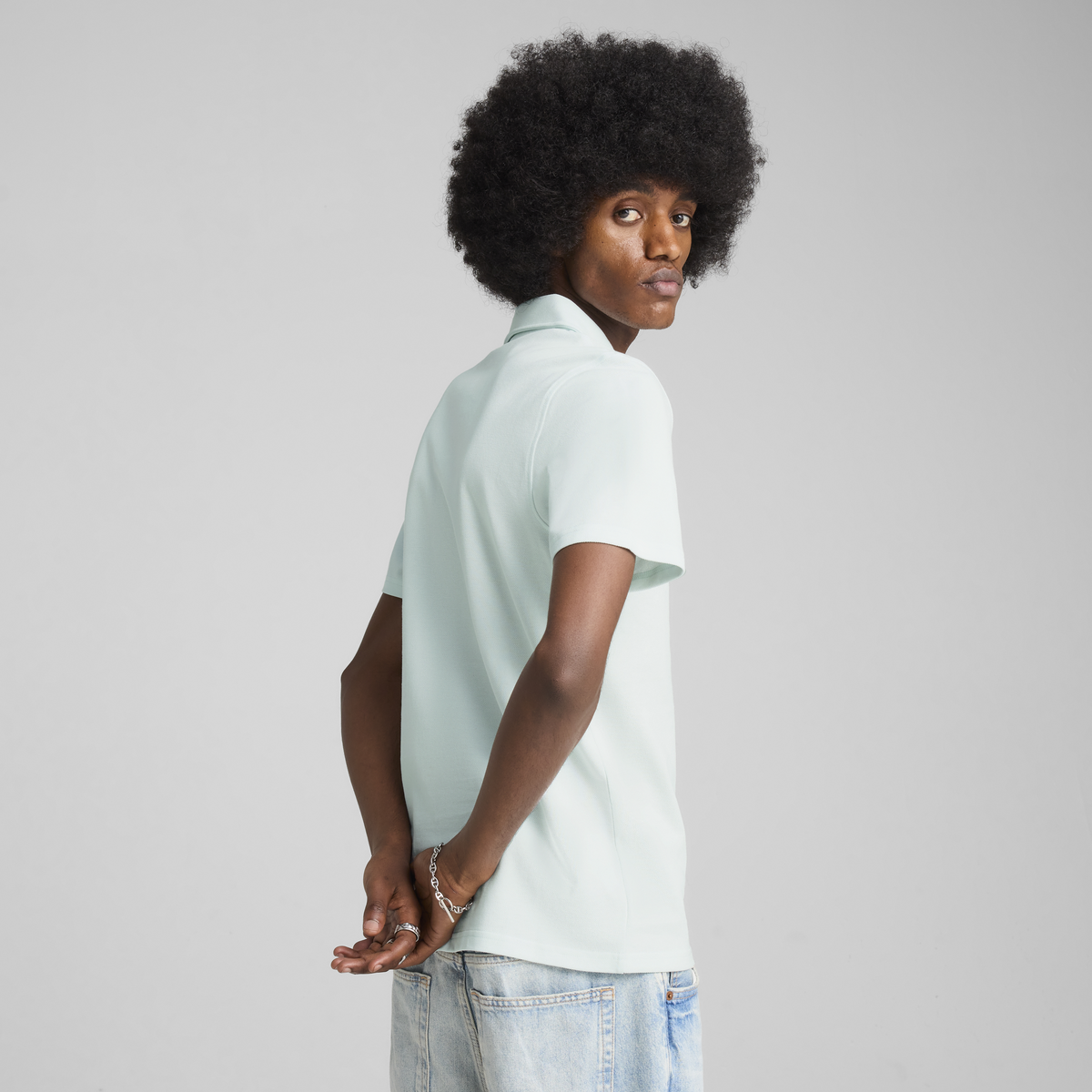 Puma Ferrari Race 2 Tone Polo Mavi Erkek T-Shirt