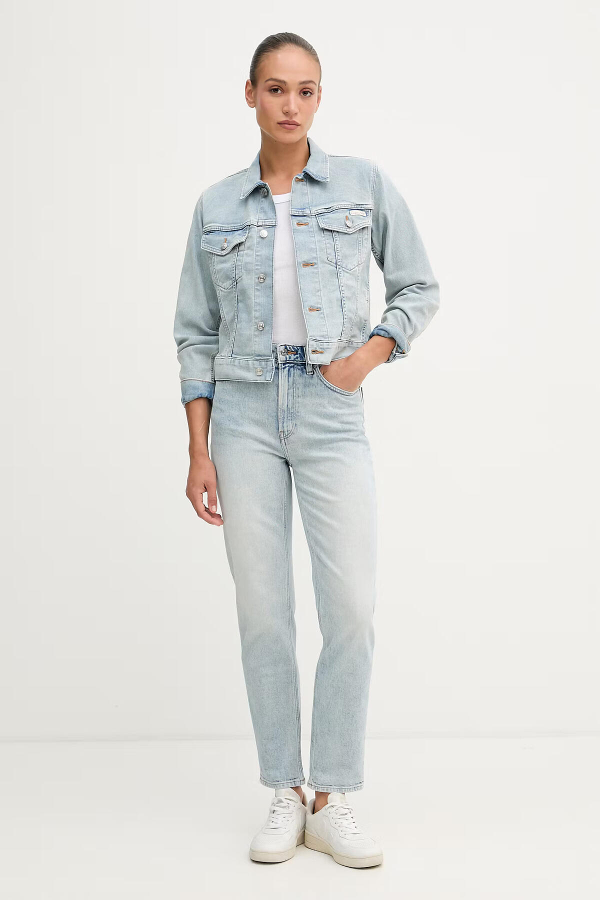Calvin Klein NEW MOM JEAN LAFAYET, 0I2 Kadın Mavi Kot Pantolon
