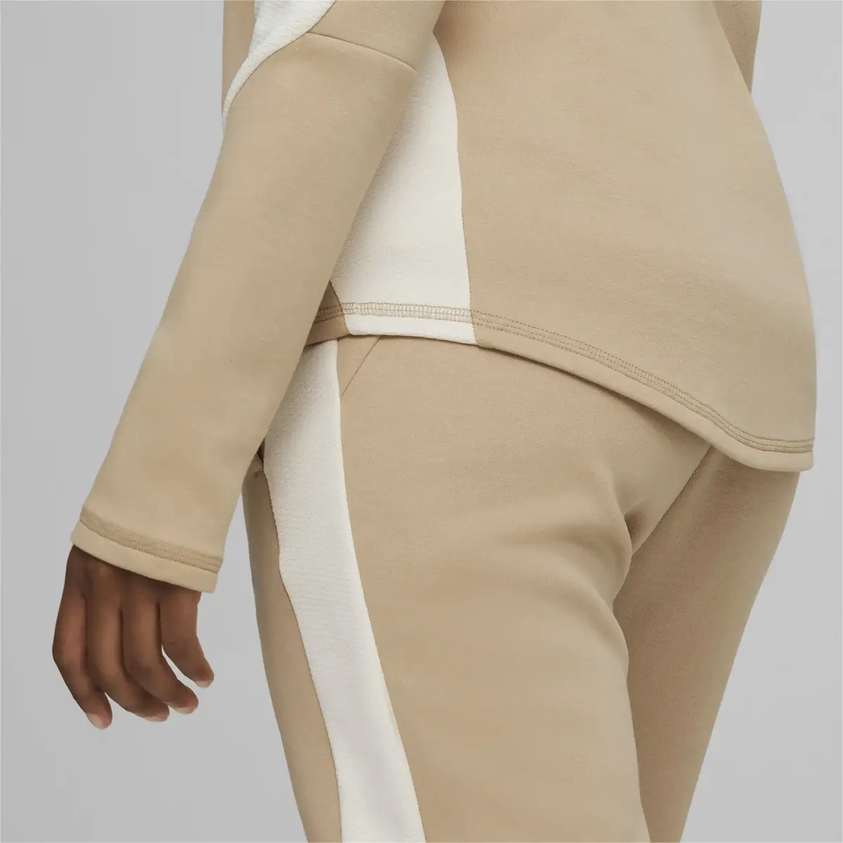 Puma EVOSTRIPE FZ Hoodie Açık Kahve Kadın Sweatshirt