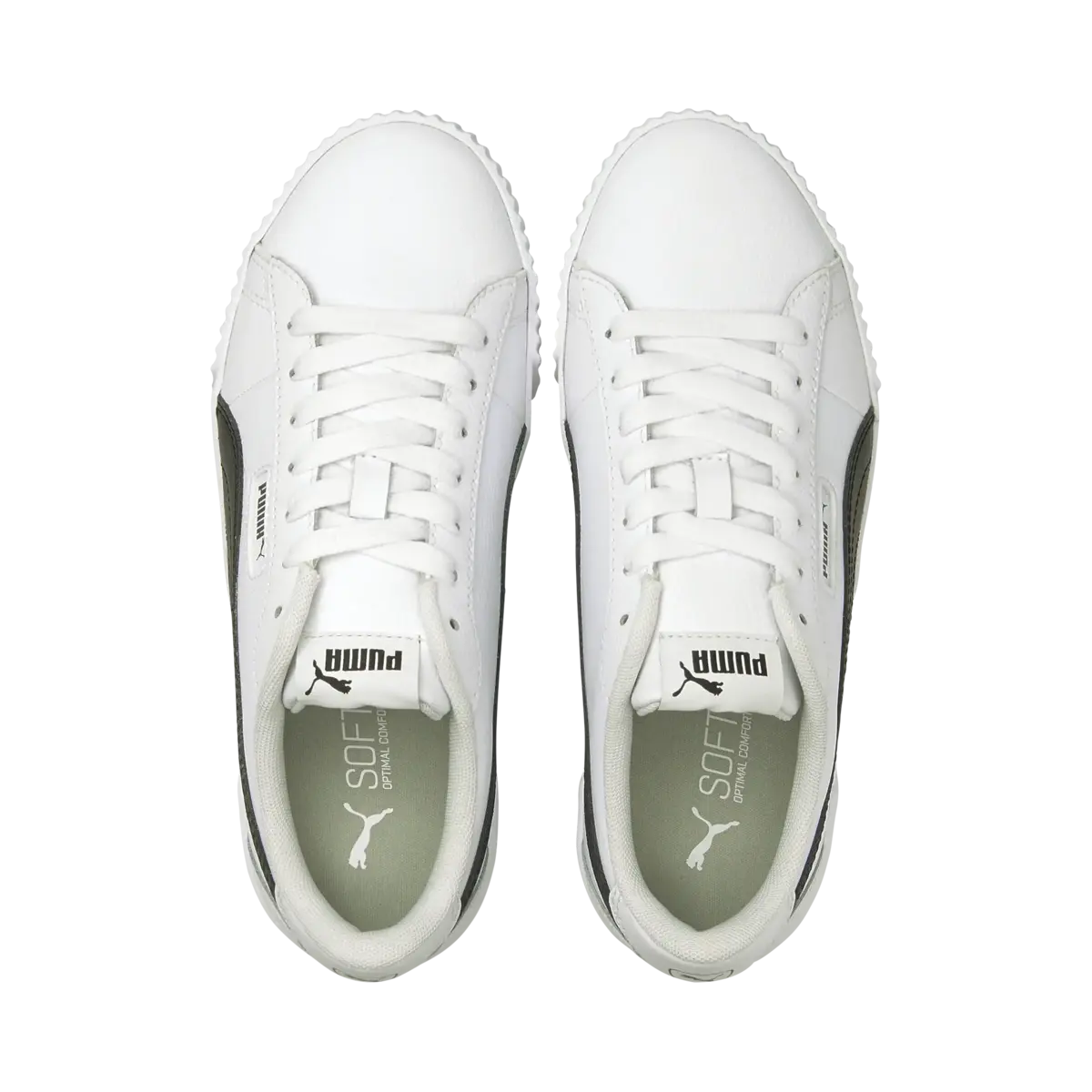 Puma Carina Crew Puma White-Puma Black Beyaz Kadın Günlük Spor Ayakkabı