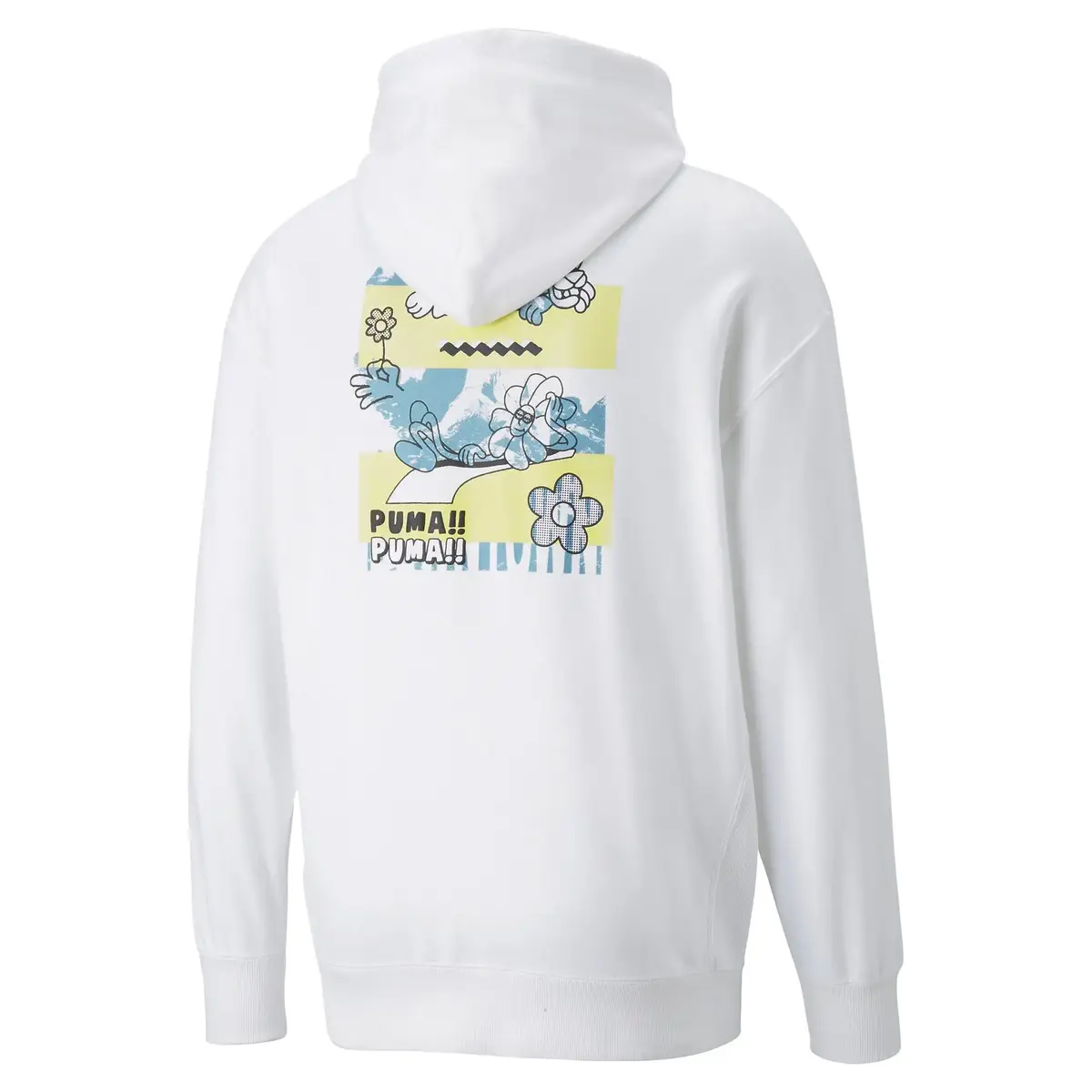 Puma Downtown Graphic Hoodie Beyaz Erkek Hoodie