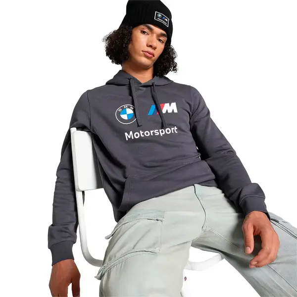 Puma BMW MMS ESS Hoodie FT Gri Erkek Sweatshirt