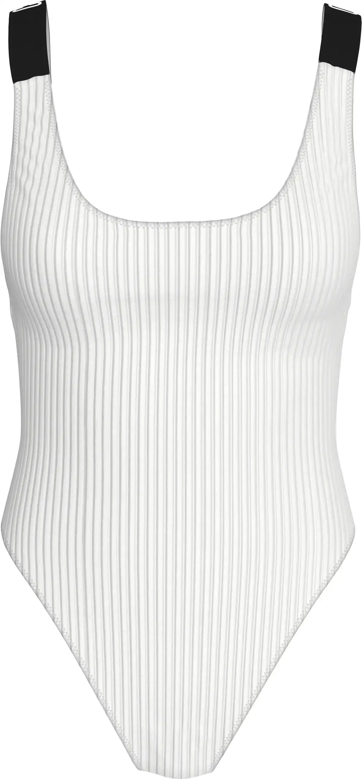 Calvin Klein SCOOP BACK ONE PIECE, YAA Beyaz Kadın Mayo