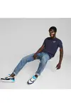 Puma ESS ELEVATED Embroidered Tee Lacivert Erkek T-Shirt