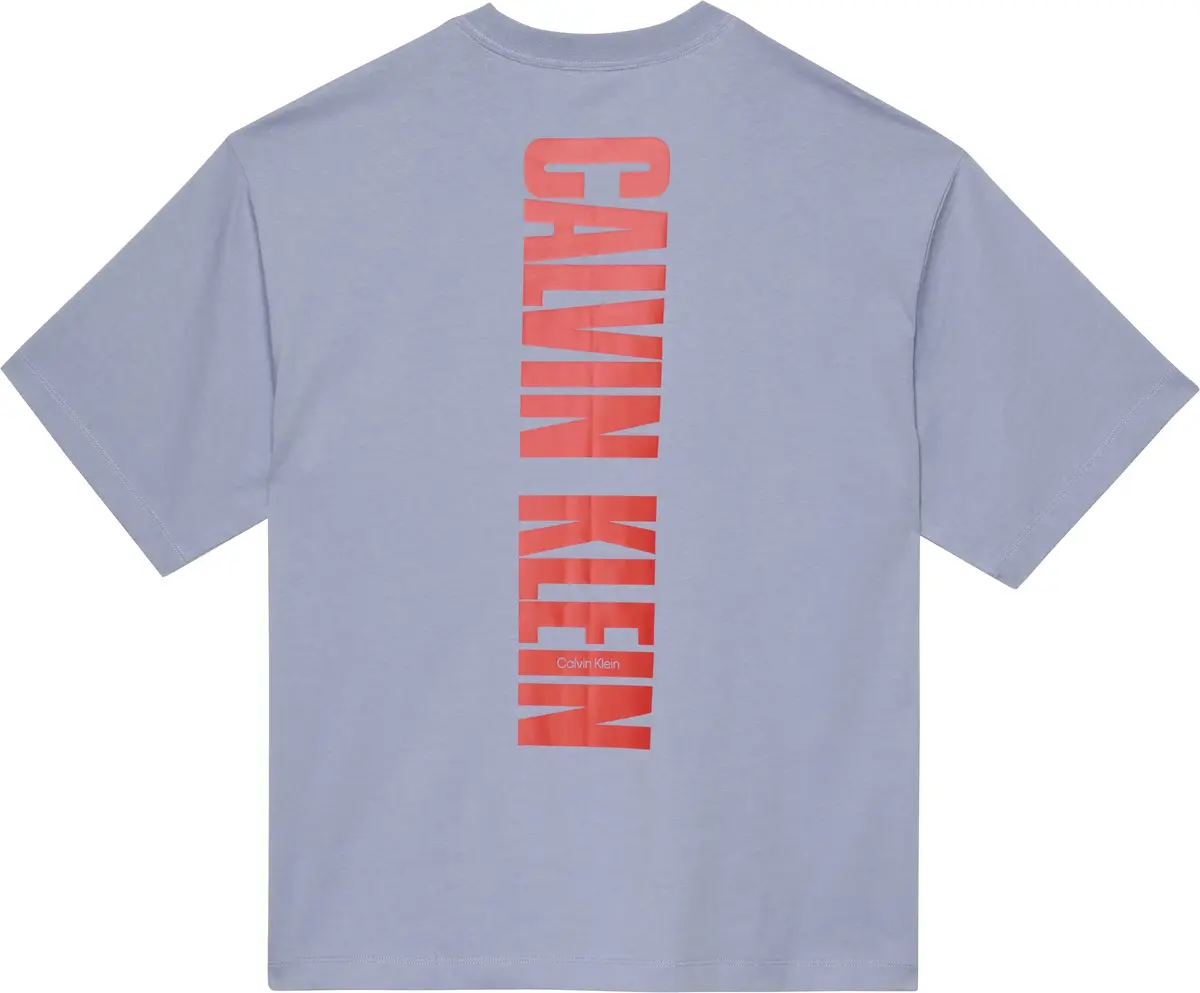 Calvin Klein SS 16S RLX VERT LOGO, TMP Mavi Erkek T-Shirt & Polo