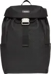 Calvin Klein EMBOSSED WOVEN FLAP BACKPACK Erkek Siyah Sırt Çanta