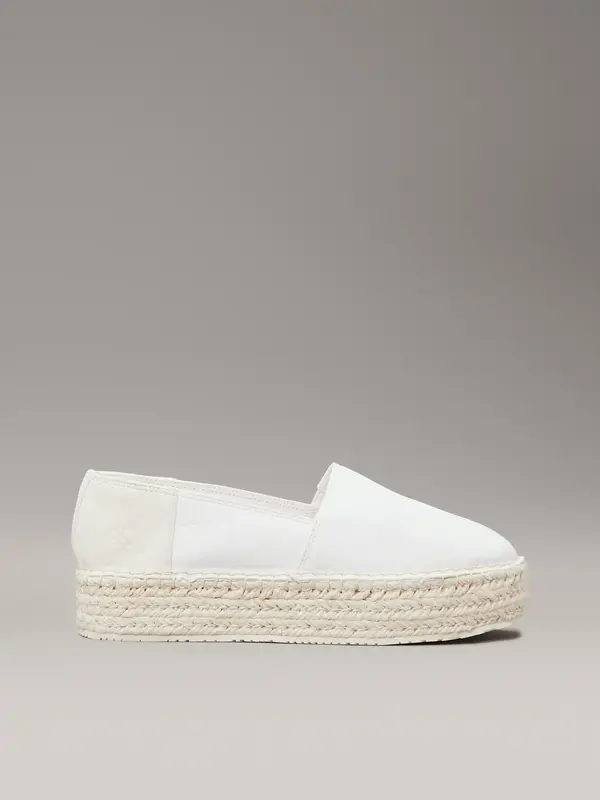 Calvin Klein FLATFORM ESPADRILLE, 01S Beyaz Kadın Ayakkabı-Bot