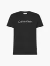 Calvin Klein RAISED STRIPED LOGO Erkek Siyah T-Shirt