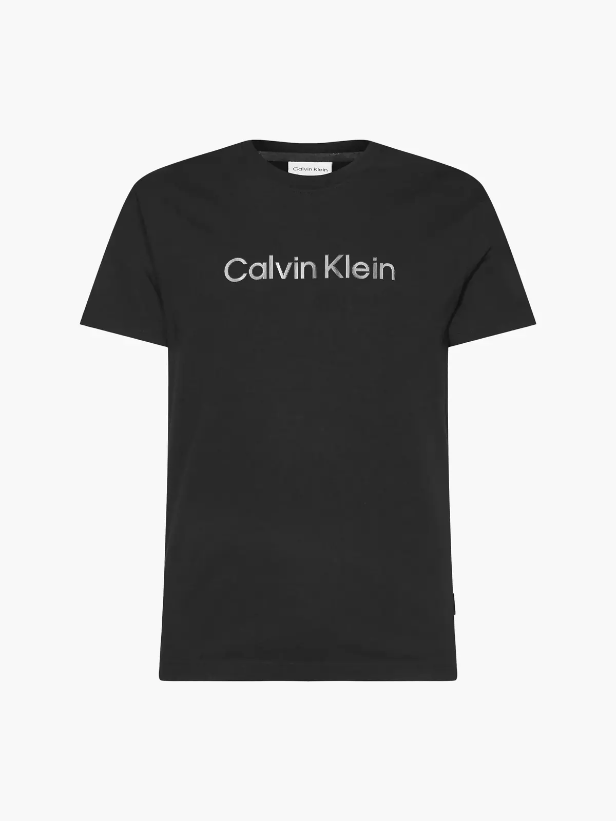 Calvin Klein RAISED STRIPED LOGO Erkek Siyah T-Shirt