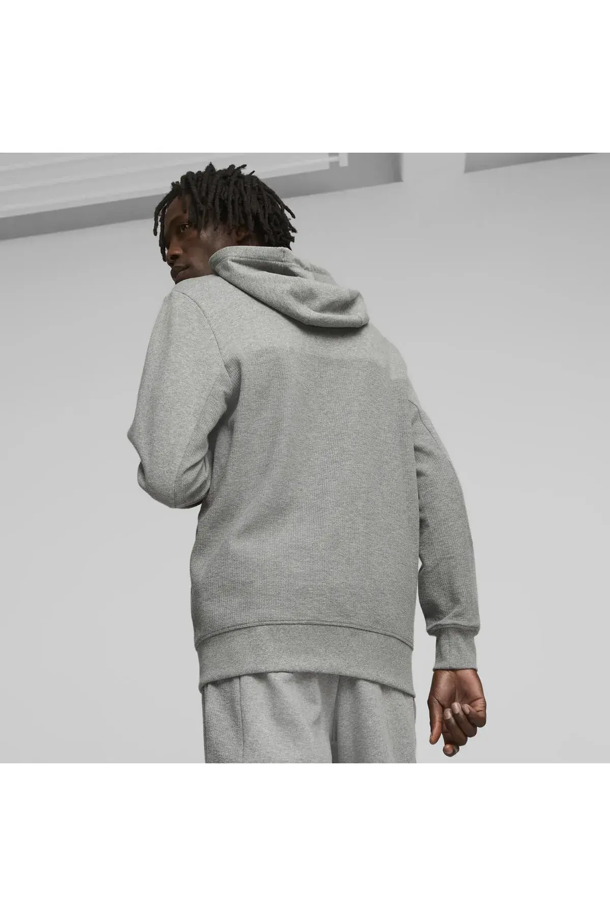 Puma BMW MMS Hdd Sweat Jacket Gri Erkek Fermuarlı Ceket