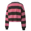 Puma Swxp Striped Longsleeve Pembe Crop Kadın Sweatshirt