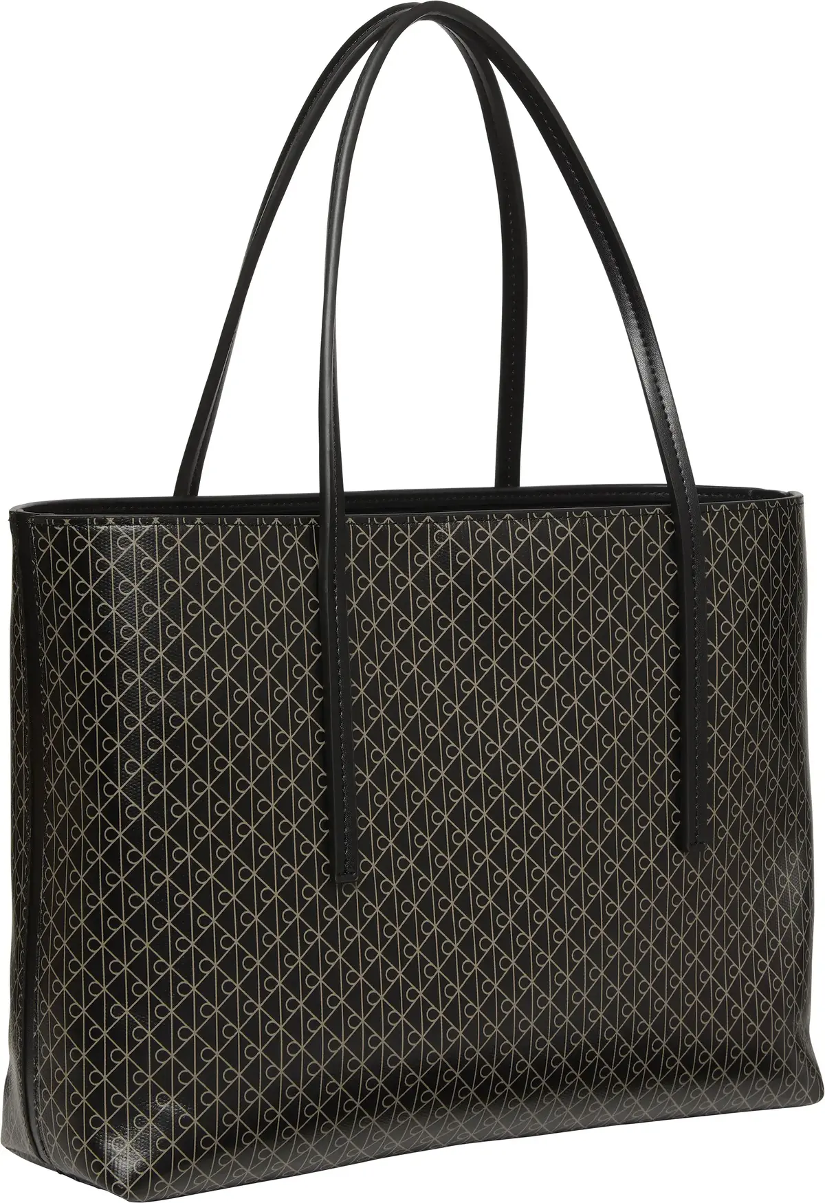 Calvin Klein EMBLEM AOP SMALL TOTE Kadın Siyah EL Çanta