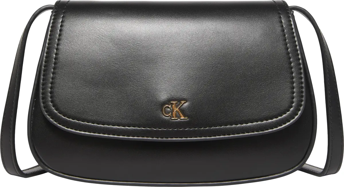 Calvin Klein CK FLAP CAMERA BAG Kadın Siyah Omuz Çanta