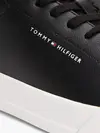 Tommy Hilfiger TH COURT LTH DETAIL, BDS Siyah Erkek Spor Ayakkabı & Sneaker