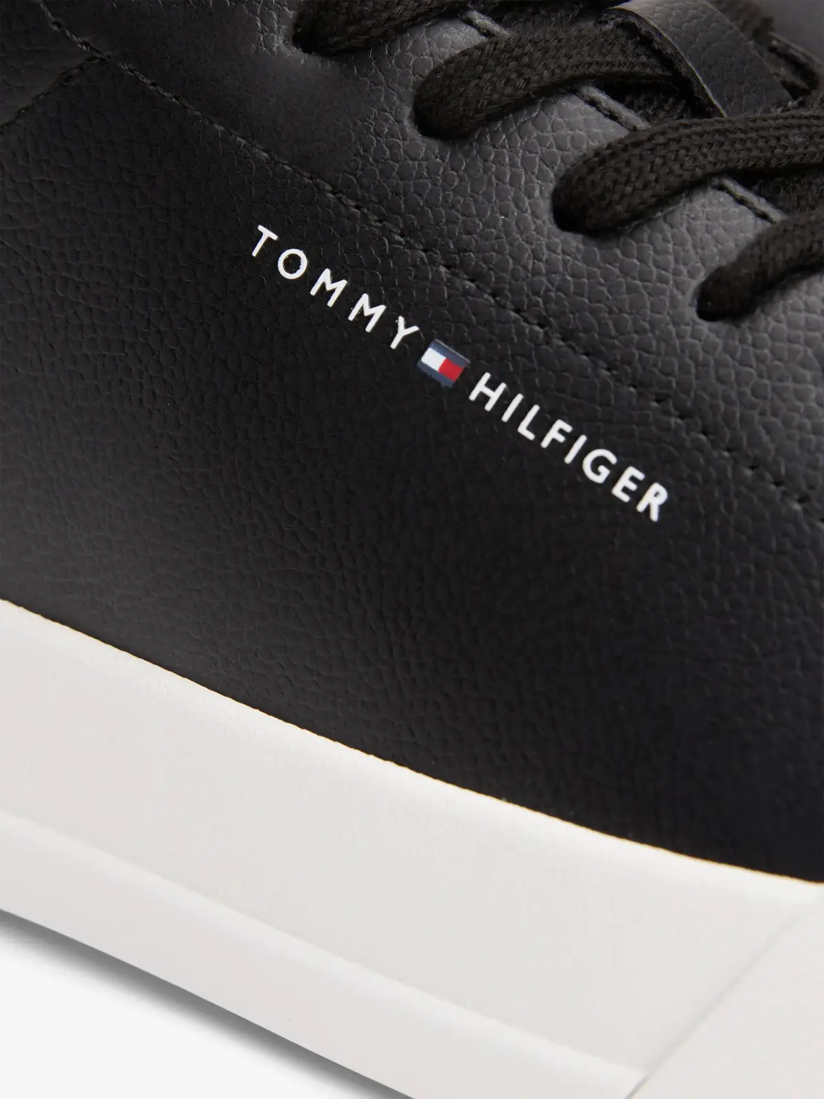 Tommy Hilfiger TH COURT LTH DETAIL, BDS Siyah Erkek Spor Ayakkabı & Sneaker