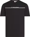 Calvin Klein SPLIT LINE LOGO T-SH, BEH Siyah Erkek T-Shirt & Polo