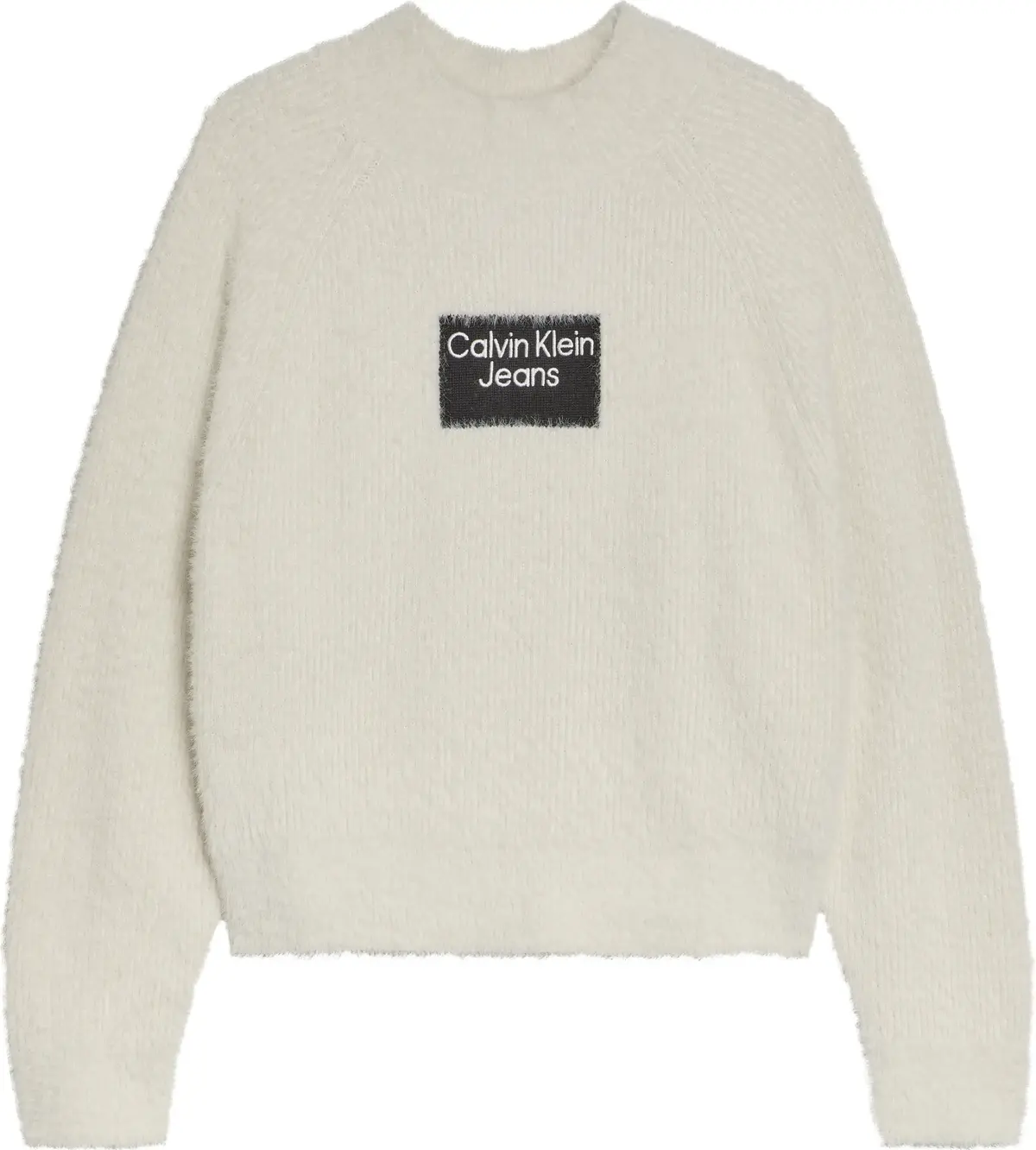 Calvin Klein FLUFFY MOCK NECK SWE Kadın Krem Kazak
