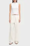 Calvin Klein A- WOVEN LABEL SL QZ TOP Beyaz Kadın Tişört Calvin Klein A- WOVEN LABEL SL QZ TOP Beyaz Kadın Tişört