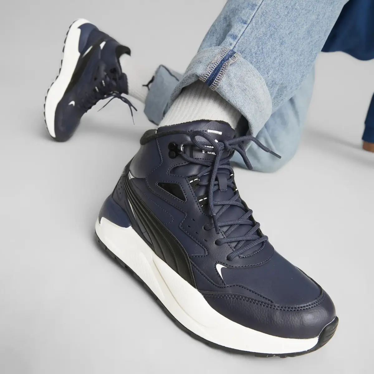 Puma X-Ray Speed Mid Wtr L Lacivert Erkek Bilekli Günlük Spor Ayakkabı