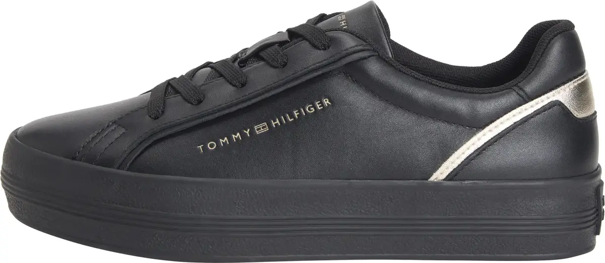 Tommy Hilfiger VULC FOXING SNEAKER, BDS Siyah Kadın Spor Ayakkabı & Sneaker