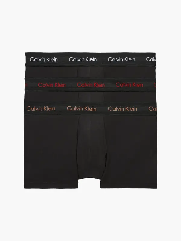 Calvin Klein LOW RISE TRUNK 3PK Erkek Siyah Boxer Set