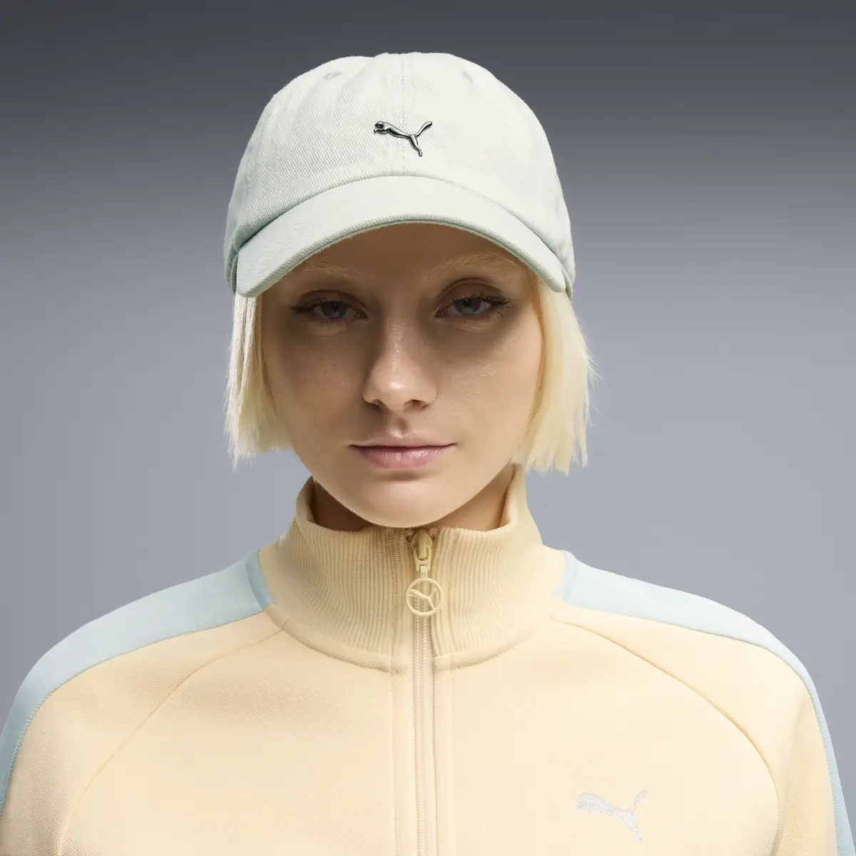 Puma WARDROBE ESS METAL Dad Cap Gri Unisex Şapka